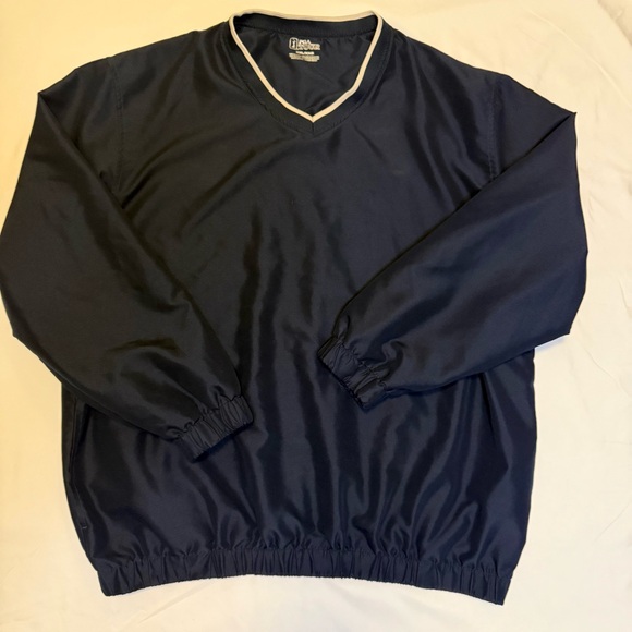 PGA Tour Other - PGA TOUR Men's V-Neck  XXL Navy Blue Windshirt Golf Jacket Pullover Polyester